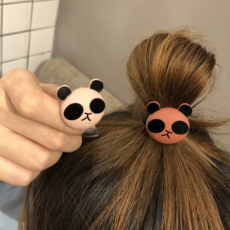 1 шт. милые дети мультфильм Panda волос веревки женский резинка для хвоста резинки