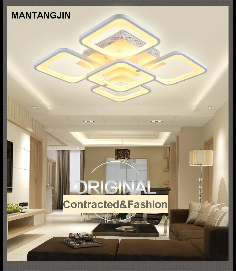 

Modern LED ceiling lamp fixture Remote control lighting for ceiling lights acrylic lamp shades for lighting dining bedroom lamp