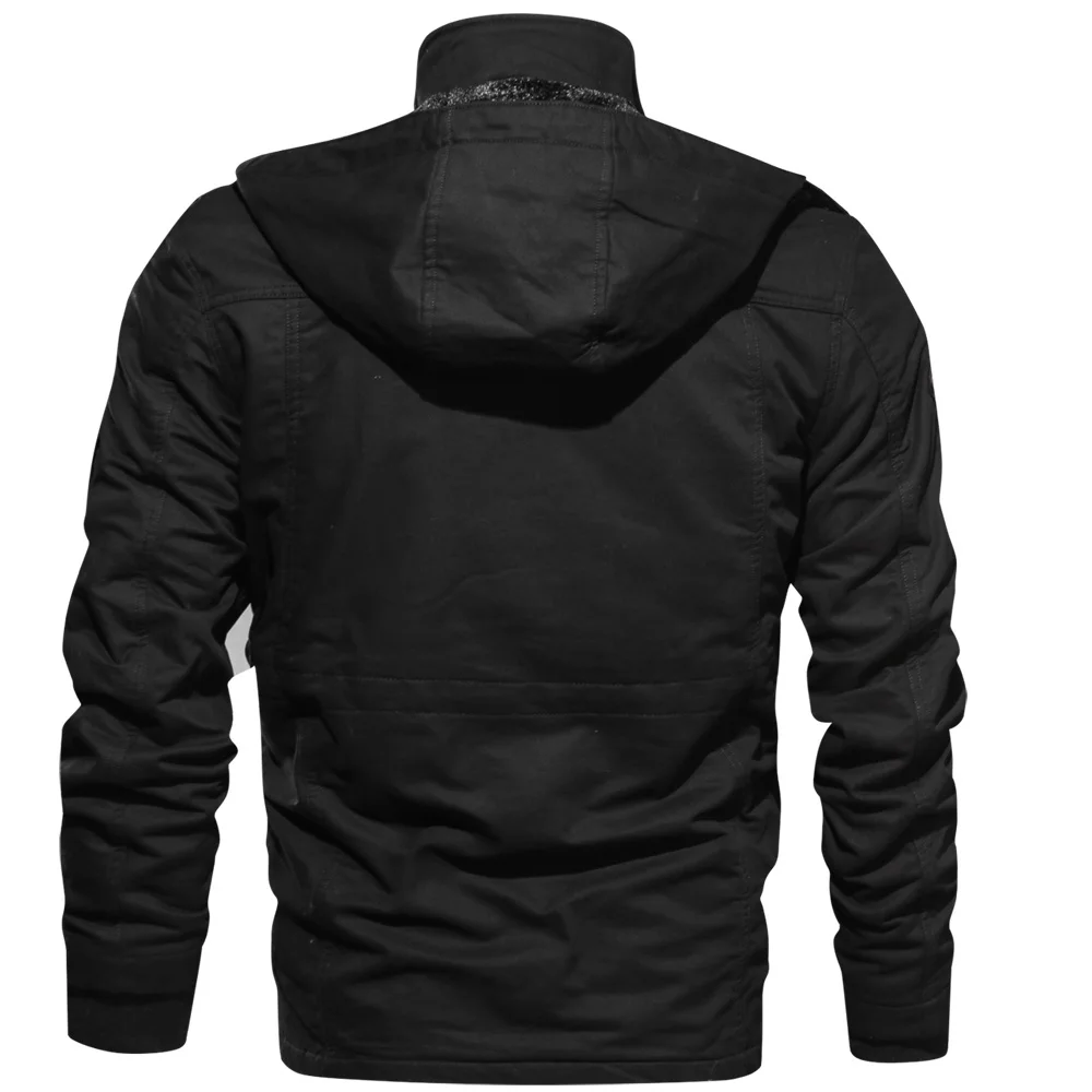 Мода размера плюс мужская куртка с длинным рукавом стоячий воротник тонкая рубашка Повседневная Черная мужская куртка