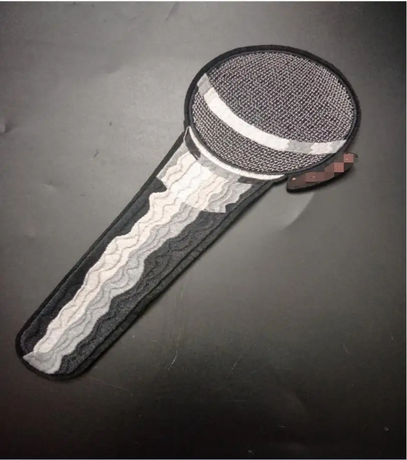 microphone sequins patch vintage embroidered applique fashion clothing