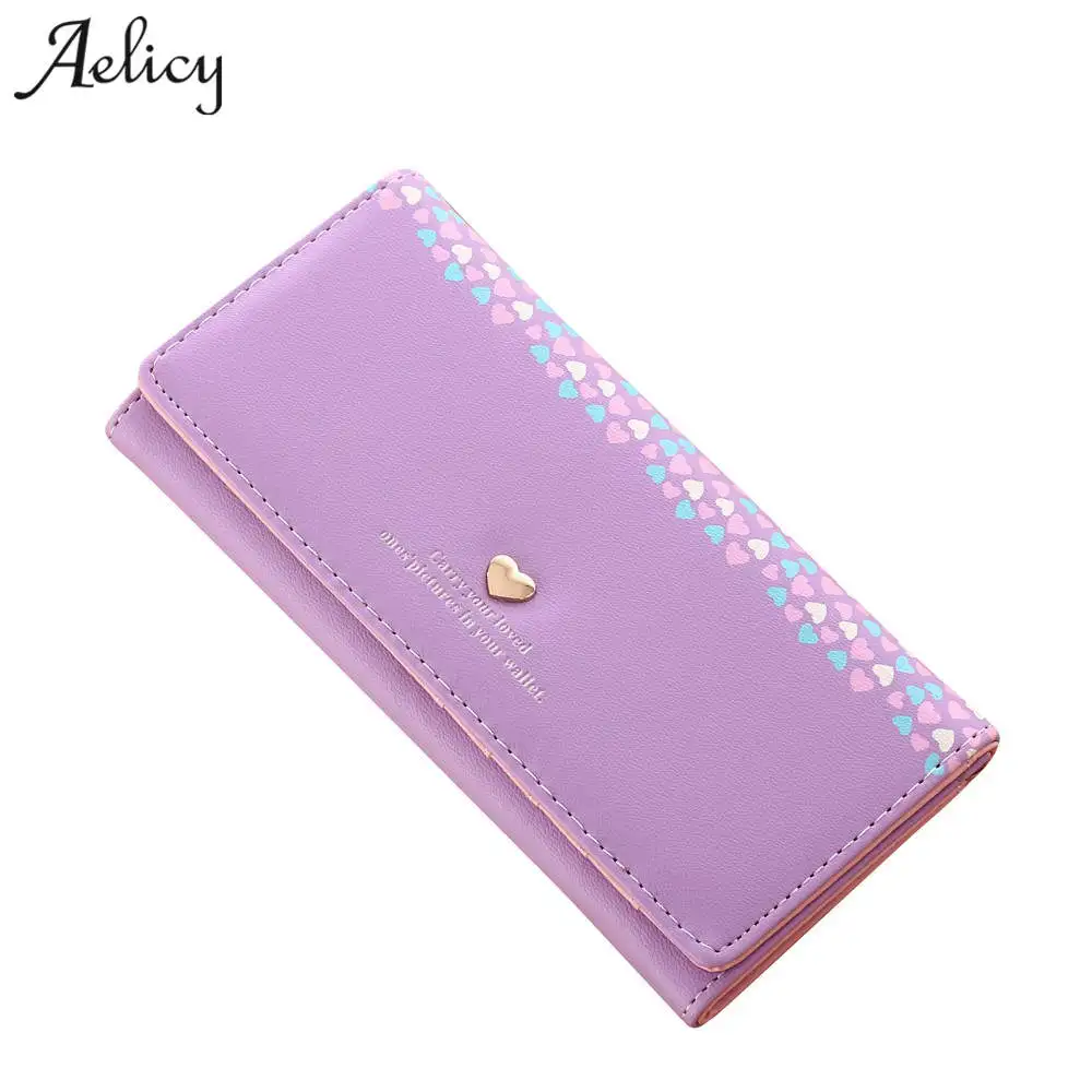 

Aelicy Luxury Brand Designer Coin Purses Leather Wallets Women Long Clutch Phone Wallets Female Credit Card Holder Money Bags