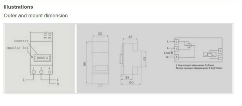 DDS238-2 5(65) A 230 В в 50 Гц однофазный din-рейка кВтч Ватт час din-рейка счетчик энергии ЖК-дисплей