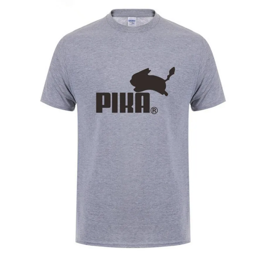 Новая модная футболка с принтом Покемон, мужские футболки с аниме Pika, футболка с Пикачу, хлопковые футболки с коротким рукавом, топы, Camisetas Hombre