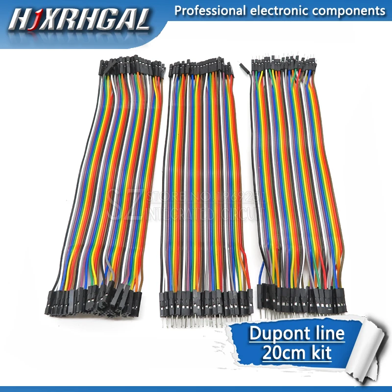Dupont line 120 шт. 20 см разъем штырь гнездо и перемычка кабель для Arduino Комплект сделай