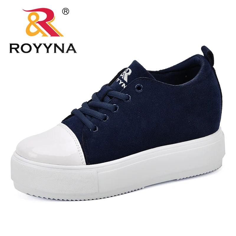 

ROYYNA Women Sneakers 2018 Fashion Breathble Vulcanized Shoes Women Flock Platform Shoes Women Lace Up Casual Shoes Comfortable
