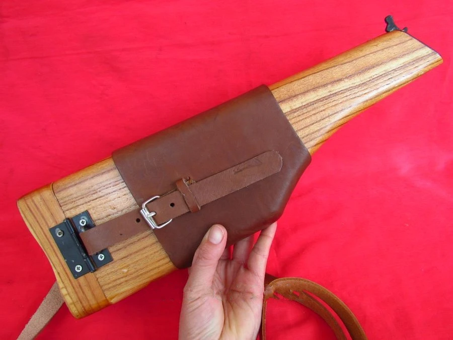 WWII GERMAN MAUSER C96 TYPE BROOMHANDLE HOLSTER-MILITARY COLLECTION military holster