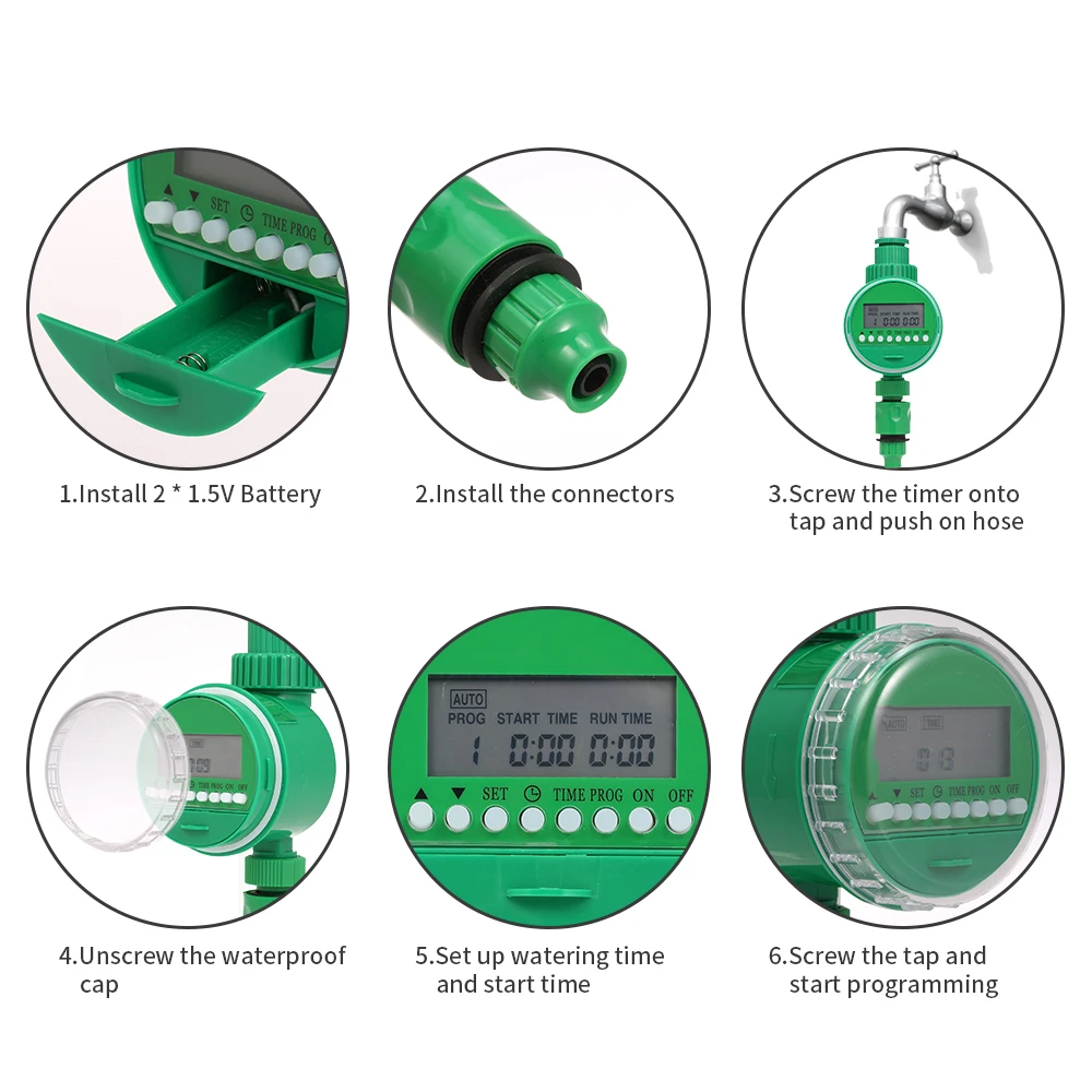 Выход программируемый шланг кран таймер 3/" 1/2" кран беспроволочный шлюз воды сад орошения полива таймер на батарейках
