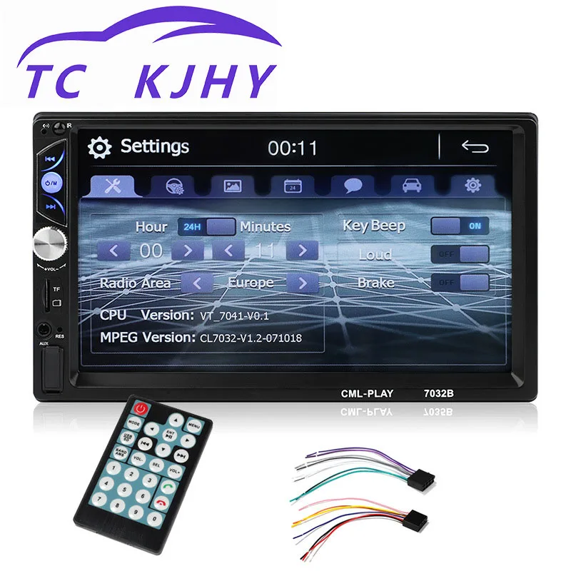 

HD 2 Din 7" Bluetooth Handsfree Touch Screen Car Radio12V MP3 / WMA / WAV Multimode Audio Player Remote Control Rear View Camera
