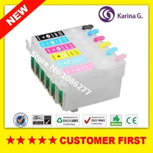 6 шт для T0801 перезаправляемый картридж с чип для Epson STYLUS R265/R360/RX560/R285/R585/R685/P50/PX50