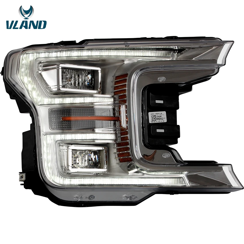 

VLAND Factory Full LED Headlight assembly Fit for F150 2017 2018 2019 LED Head Light / Front Lamp With Sequential Indicator