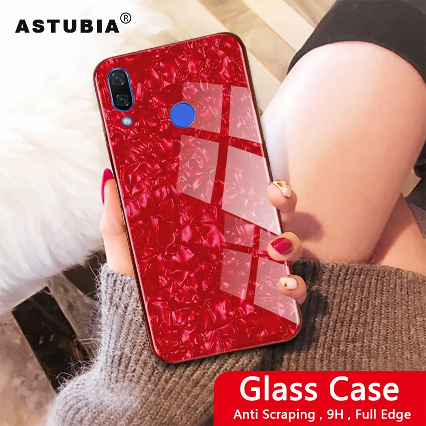 Luxury Tempered Glass Case For Huawei Honor 8X Max Cover Hard Shell Pattern 10 Play Funda |