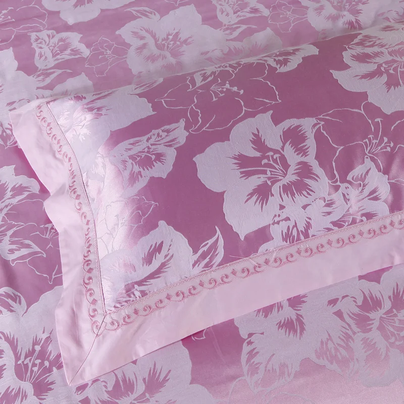 Waliicorners Silk Cotton Jacquard Golden Classic Bedding set Silky Smooth Duvet Cover Bed Sheet Pillowcases 55 2224005 - (11)