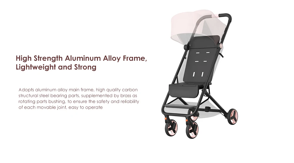 Складная ударопрочная детская прогулочная коляска, легкая портативная тележка с ремнем безопасности, Одноручная коляска с четырьмя колесами