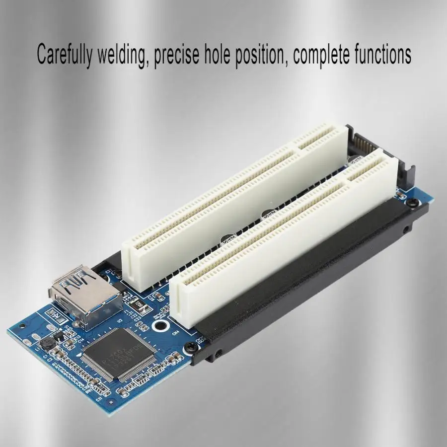 PCI-E двойной PCI порт расширения карты адаптер с USB модуль питание от SATA Link PCI расширения карты