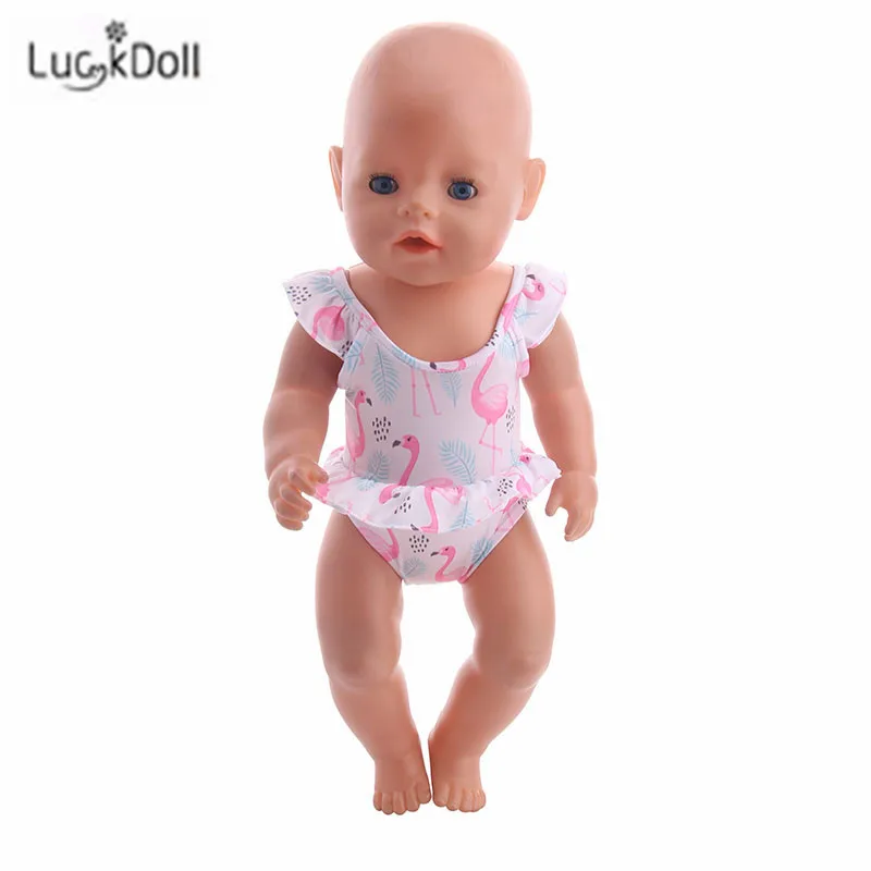 LUCKDOLL Купальник Модный костюм подходит 18 дюймов Американский 43 см Детские аксессуары для кукол, игрушки для девочек, поколение, подарок на день рождения