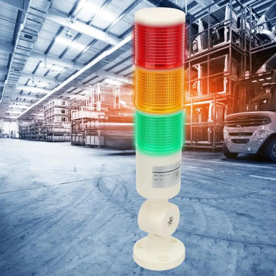 Красный/зеленый/оранжевый станок с ЧПУ предупредительный светодиод Световой индикатор лампа сигнальный сигнал с зуммером 24 В