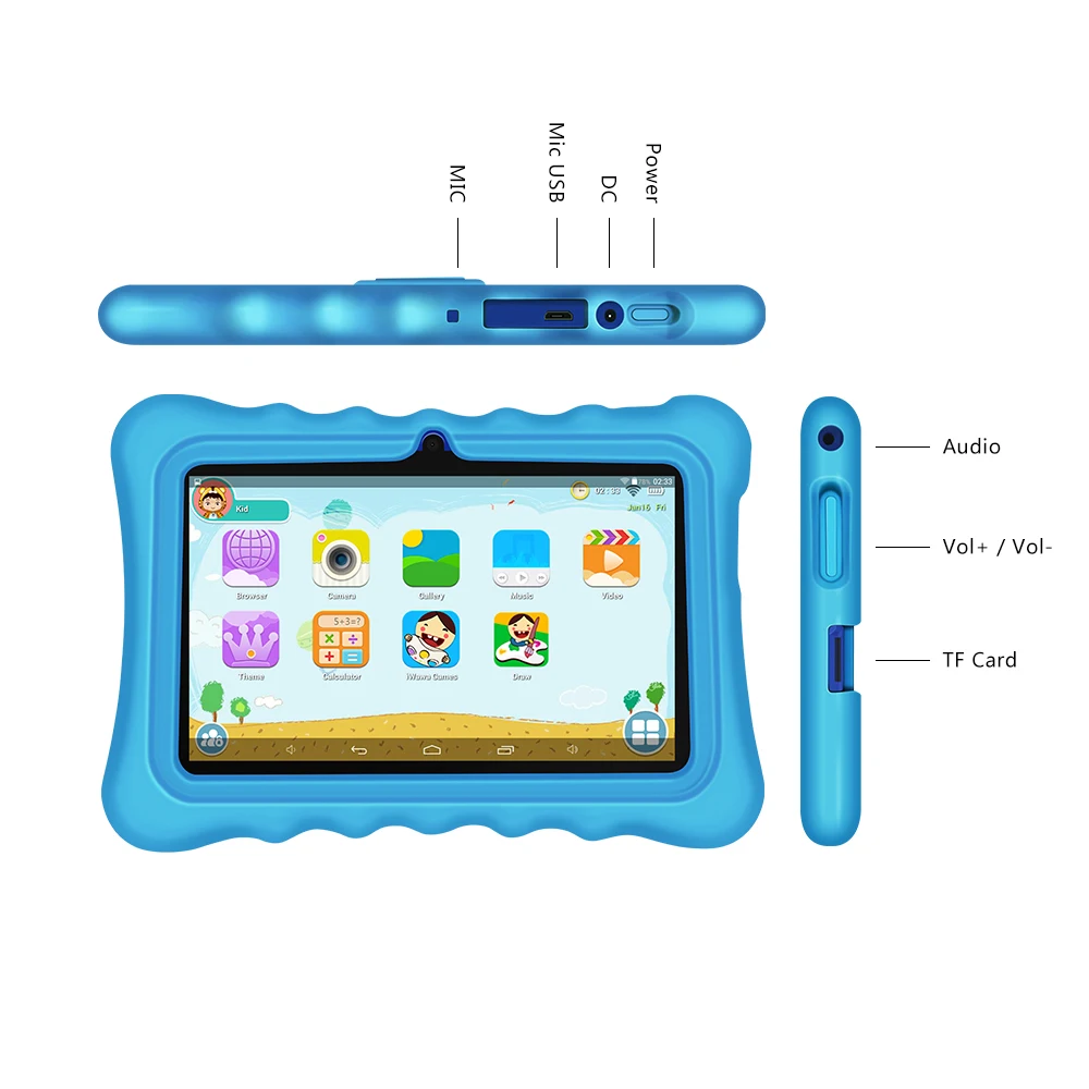 

Yuntab Q88H 7" touch screen Kids Tablet , Kids Software Pre-Installed Educational Game Apps with Premium Parent Control
