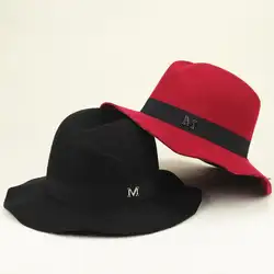 2018 полиэстер, металл большой шляпе путешествия шляпа-федора джаз шляпа Панамы для женщин и девочек 09