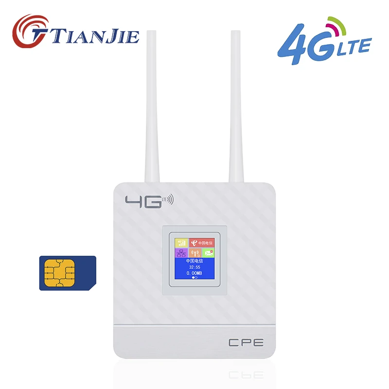 Cpe sem Fio com Slot para Cartão Tianjie Wifi Roteador Wan - Lan Porta Antenas Externas Duplas Desbloqueado Sim Cpe903 3g 4g Lte - Imagem 2