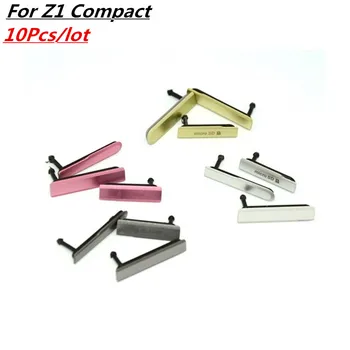

10Pcs USB Charging Port Dust Plug Cover + Micro SD Port + SIM Card Port Slot Back Cover For Sony Xperia Z1 Compact Mini D5503