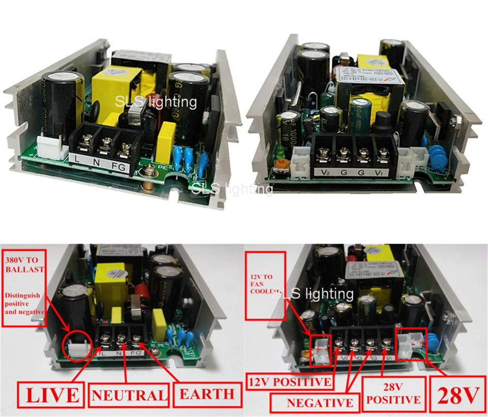 8 шт./лот 230 W Шарпи 200 W 5R 230 W 7R Мощность питания головка перемещения луча PFC DC12V 24 V 28 V 36 V 380 V OUTOUT замена питания Мощность