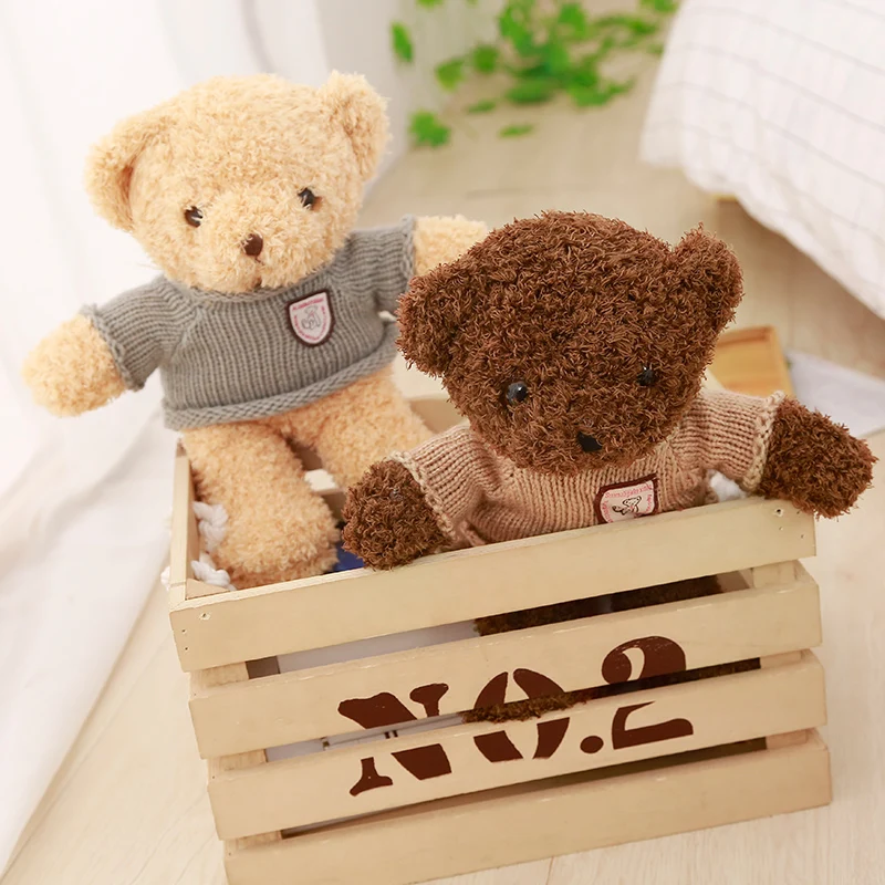 

1pc 30cm Kawaii Teddy Bear Plush Toys Stuffed Soft Animal Bear with Clothes Valentine'S Gift For Kids Children