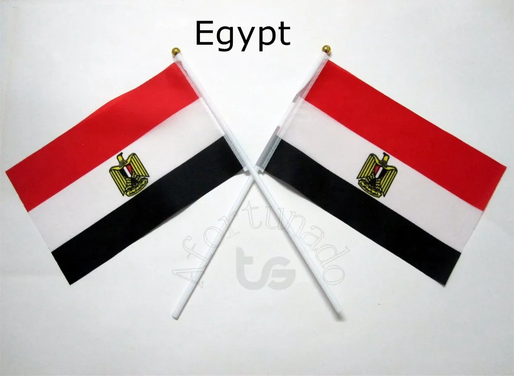 

Egypt flag Banner Free shipping 14*21cm hand waving National flag Home Decoration flag banner