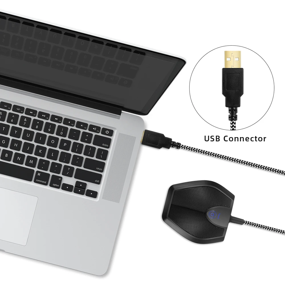 Проводной USB микрофон LEORY G11 всенаправленный конденсаторный 50 Гц 16 кГц с сенсорной
