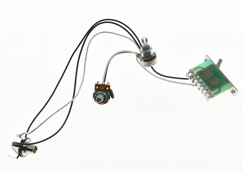 KAISH Guitar Prewired Wiring Harness Alpha 250K 16mm Pots 1 Volume 1