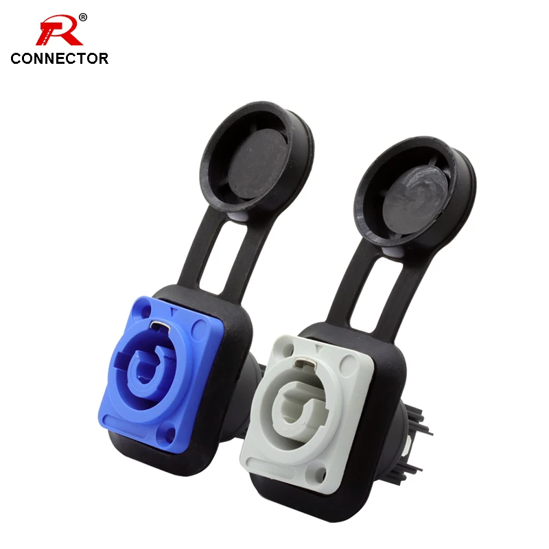 

1pc Waterproof Powercon Female Socket 3 pin Panel Mount PowerCon Connector Stage Light LED audio power plug Connector