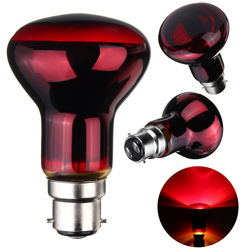 R63 25 Вт/40 Вт/50 Вт/60 Вт/75 Вт/100 Вт нагревательная лампа для домашних животных красный