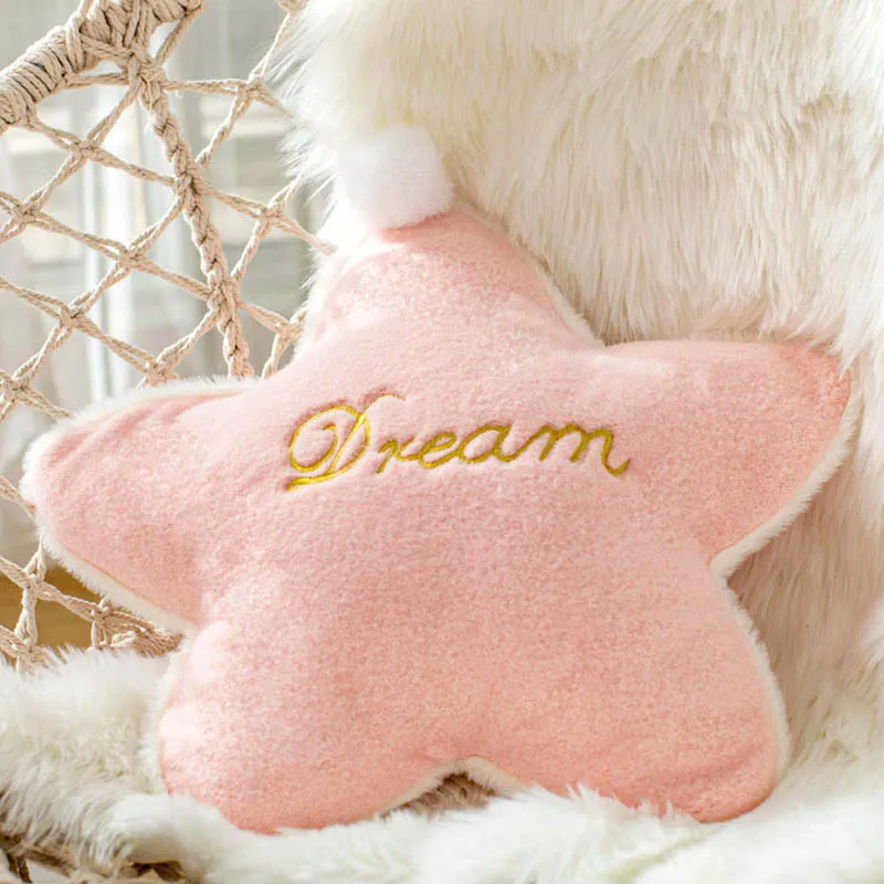 

Plush Heart Crown Pillow Stuffed Soft Pink Princess Style Cushion Home Sofa Decor Throw Pillow Star Moon Clouds Shape Cushion