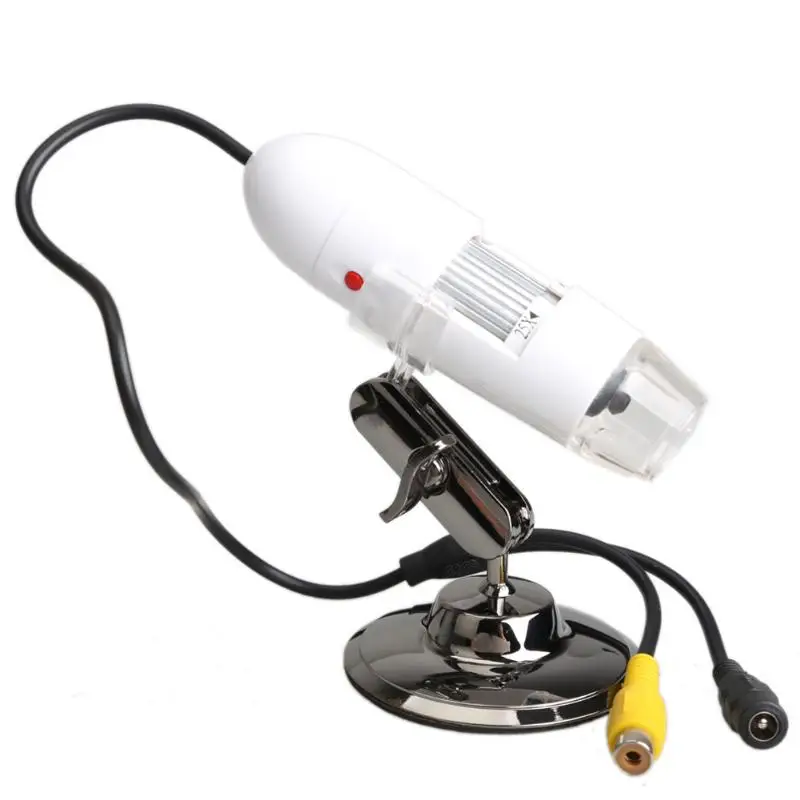 

25X-400X USB Microscope TV AV Digital Camera Microscope With 8LED 40000mLux Endoscope Magnifier US Plug
