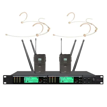 

Bolymic Headset Microphone True Diversity Wireless Karaoke Microphone Digital 200 Channels UHF Professional Microphone