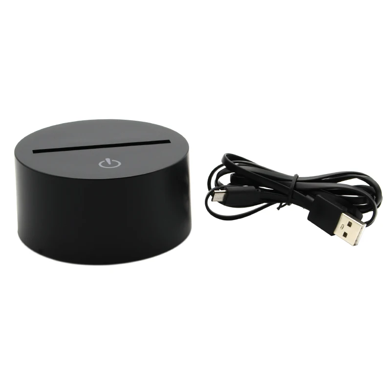 

Creative 3D Lamp Base and USB Cable Original Accessories for 3D LED Night Lights Replacement Colorful socle lumineux led 3d