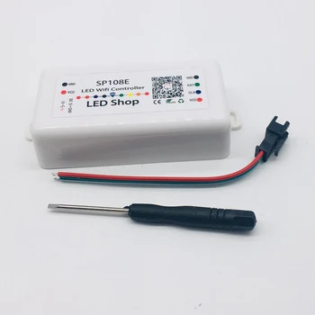 

SP108E LED Wifi Magic Controller WS2812B WS2813 Etc LED Strip Module Light Smart APP Wireless Control IOS 10/Android 4.4 DC5-24V