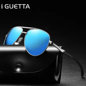 

iGUETTA Oval Sunglasses Polarized Man Brand Designer Sunglasses Men 2019 High Quality Metal Glasses Frame Fashion Glasses IYJC35