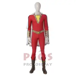 Justice Billy Batson Марвел Капитан косплей костюм Shazam! Костюм и ботинки для косплея Billy mp004130