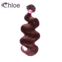 Chloe Bold Red 99J бразильские объемные волнистые пучки человеческих волос 1 шт. бордовые плетеные волосы для наращивания 10-26 дюймов не Реми
