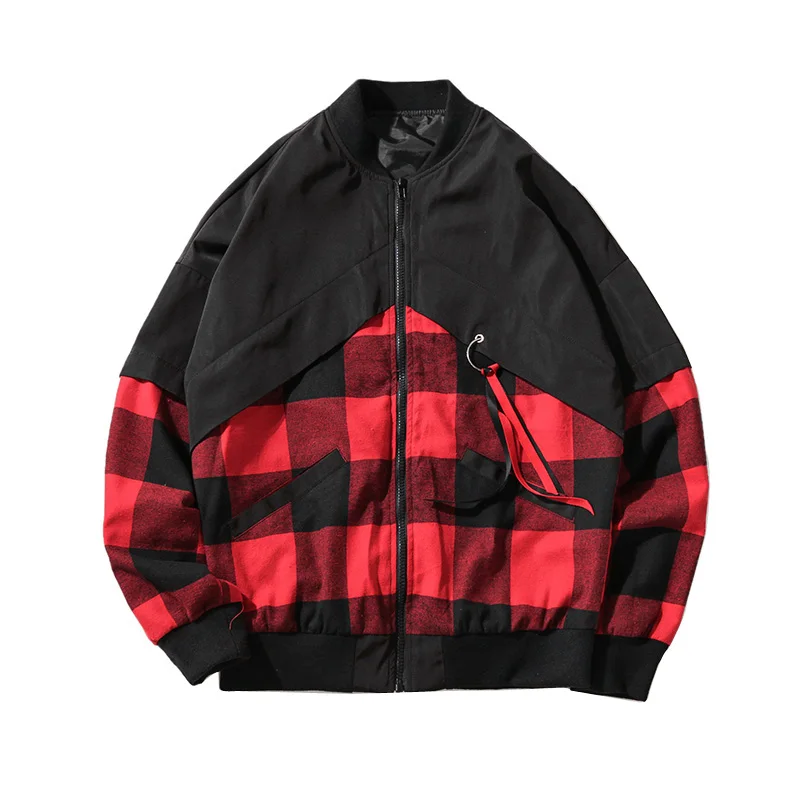 Puerto ~ Chaqueta Nuevo Hombres Invierno 5xl De Ocio ¡m Cantante Club 2019 Plaid Empalme Negro Trajes Viento rojo Otoño Ropa Y Plus Tamaño I4wvddxT