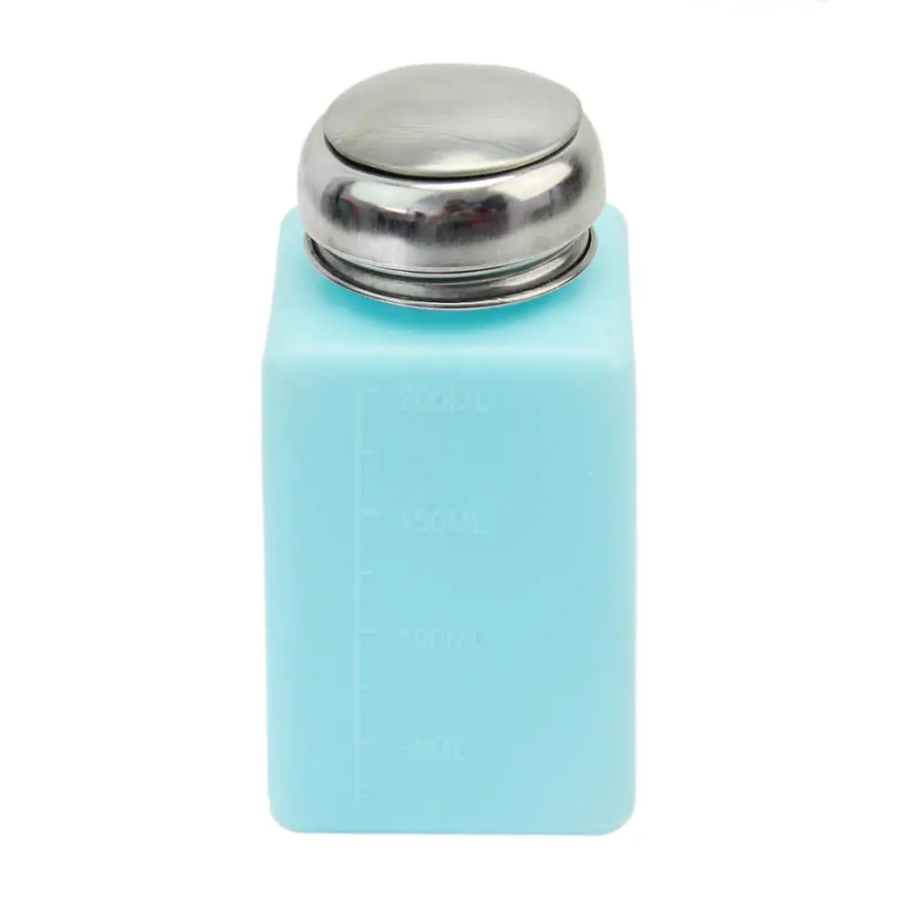 

200ml Plastic PE Anti-Static Empty E-liquid Alcohol Liquid Bottle Acetone Methanol Push Down Dispenser Container Jar Organizer