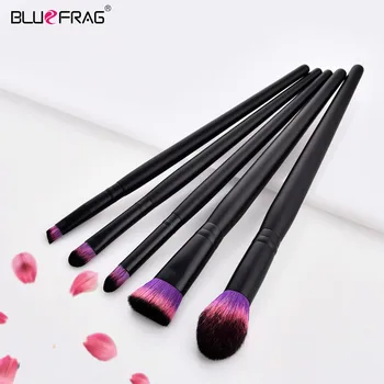 

BLUEFRAG 5pcs Pro Makeup Brushes Set Profesional Foundation Powder Eyeshadow Eyeliner Lip Blusher Brush Tool Blending Brush