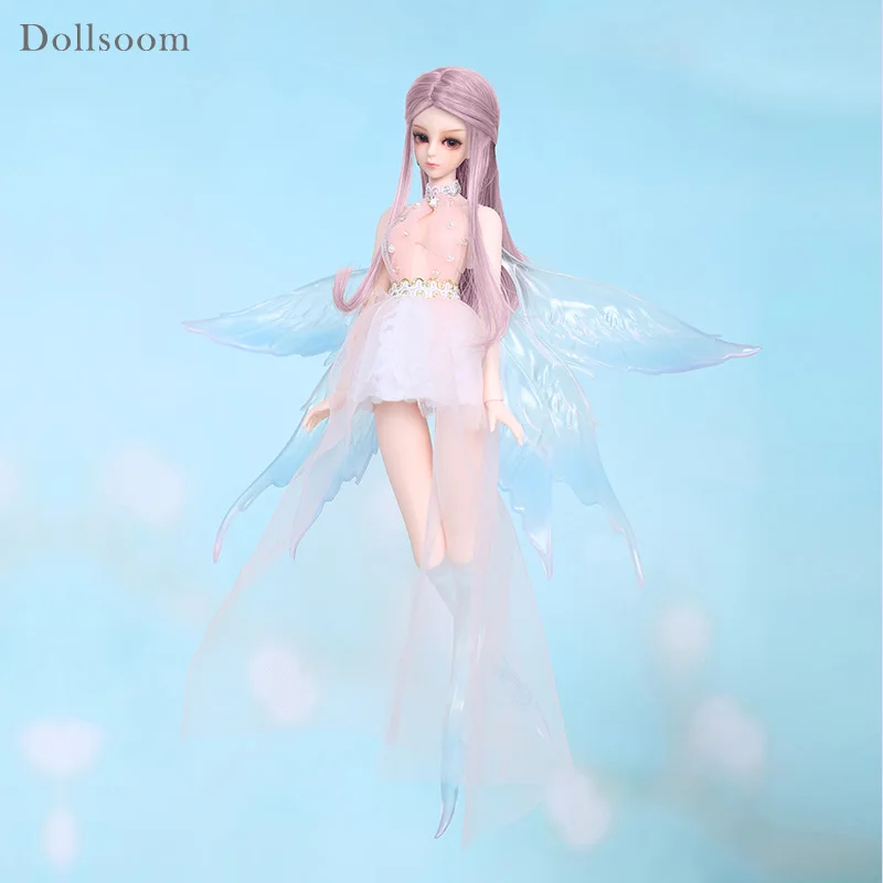 Dollsoom Asis BJD Dolls 1/6 Pretty Slim Fairies Wings Option Toy For Girls Best Unique Birthday Gift Moonlight Sprite Mini Gem