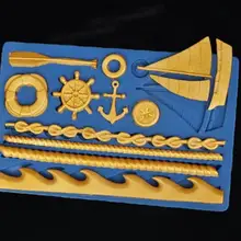 Высокое качество 1 шт. капитан лодка волновой формы силиконовая форма для помады декорирование тортов сахар плесень выпечка сладостей плесень