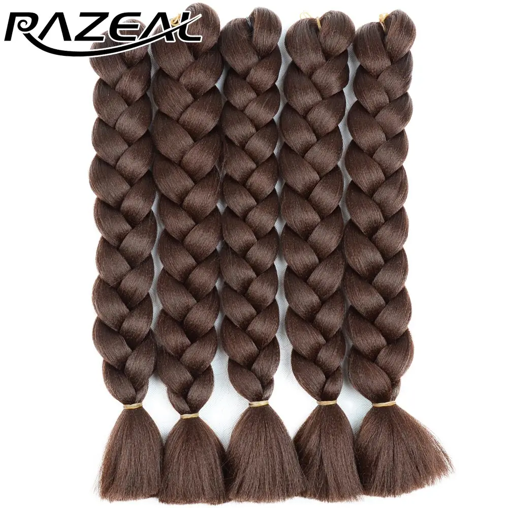 Razeal 2 шт. Xpression синтетические косички для наращивания волос Джамбо косы афро плетение волос 36 дюймов наращивание волос