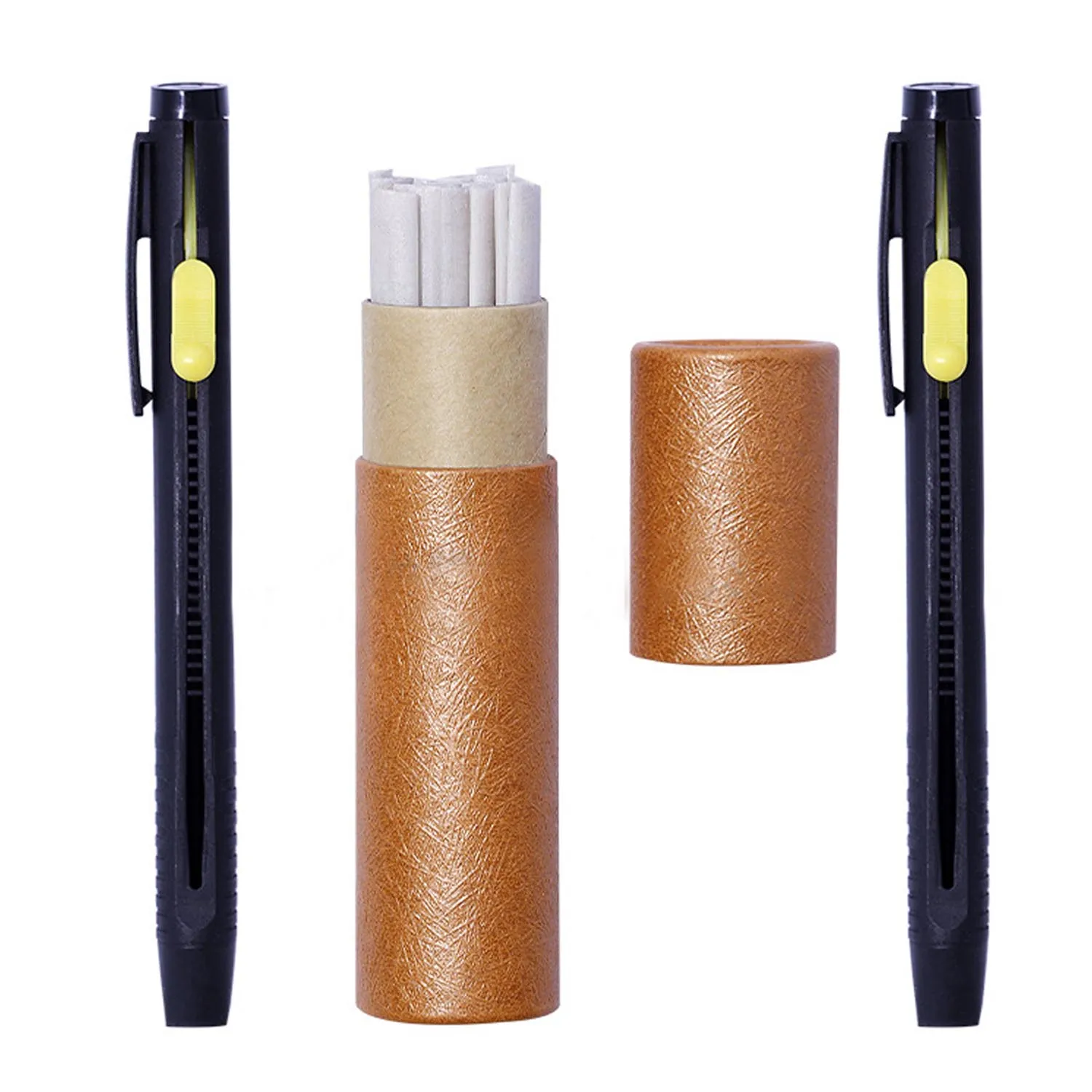 

2PCS Stitching Sewing Needlework Fabric Invisible Chalk Marker Pencil Pens+20PCS Refills for Tailor Cotton Leather Garment Craft