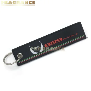 

Motorcycle Key Chain Woven Key Ring For Ducati 899Panigale 959 899 Label Chain Black Car Keychain