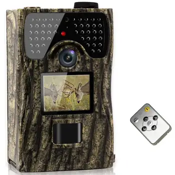 

12MP Full HD 1080P Sensor Wildlife Hunting Camera 65ft Infrared Scouting Camera with Night Vision IR LED Waterproof 0.2s Trigger