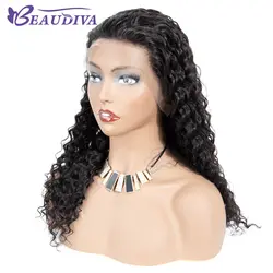 BEAUDIVA 8-20 дюймов Синтетические волосы на кружеве al парик перуанский глубокая волна 13*4 Синтетические волосы на кружеве 100% Синтетические