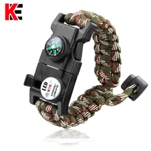 Многофункциональный Паракорд для выживания на открытом воздухе, спасательный Паракорд, спасательный Паракорд, многофункциональный инструмент, спасательный Паракорд, SOS Flash для мужчин